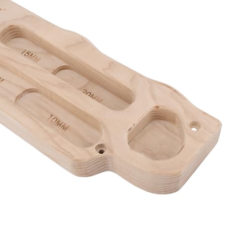 Alomejor Rock Climbing Training Hangboard Solid Wood Fingerboard with Mounting Kit for Home Gym Doorway Pull Up Strength Training 21.65x3.94x1.97in
