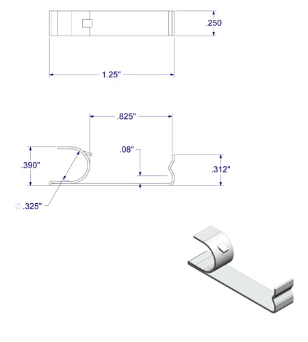 WRS Standard Take Out Clip for Block and Tackle Window Balances-Single Clip - size: Single