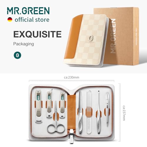 MR.GREEN Manicure Sets Light Luxury Nail Clipper Kits Personal Care Tools Fashion Contrasting PU Case (Mr-8885) - color: Mr-8885