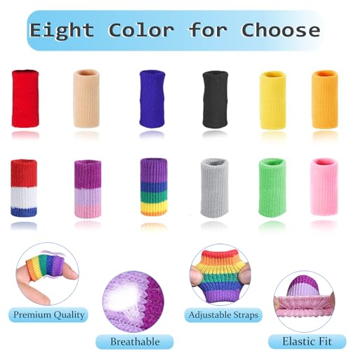 Finger Compression Sleeves, 10 Pcs | Finger Protectors Cots for Arthritis Swelling Basketball Sport, Breathable Elastic - color: Light Green