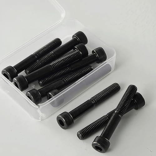 M10-1.5 x 45mm Socket Head Cap Screws, M10x1.5 Bolt, 12.9 Grade Alloy Steel, Allen Socket Drive, Black Oxide Finish, Half Thread, Quantity 10 - size: M10 x 45mm(10PCS)