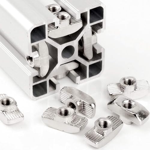 30 Pcs 4040 Series M3 T Nuts, T Slot Nut Hammer Head Fastener Nut, Nickel Plated Carbon Steel Nut for European Aluminum Profile,Drop in T Slot Nuts Assortment Kit(40-M3) - size: 40-M3(30 Pcs)