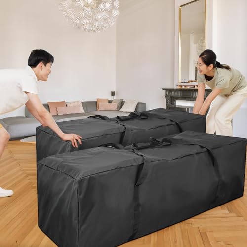COOLBEBE 60" Sports Duffle Bag - 332L 2PCS Extra Large Travel Duffel Luggage Bag with Upgrade Zipper, Sturdy & Water Resistant Long Duffle Bag for Camping Moving (Black 60inch 2Pack) - size: 60" x 17" x 20" 2Pack