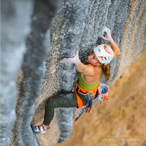 Petzl SAKAPOCHE Ergonomic Chalk Bag with Pocket - color: Orange/White