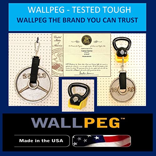 WallPeg 43 Pc. Peg Board Storage System - Pegboard Hook Assortment Organizer Bins Y/B # AM 302-2