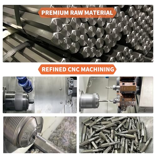 Multi-Grip Rivet Nut Installation Tool Set Pre-Bulbed Shank Flat Head Threaded Insert Nut Plus Nuts Assortment Kit Cross Rivnut for Construction Industrial (M10(Plus Nut Tool-6pcs))