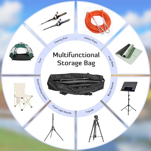 INFANZIA 35in Large Travel Duffel Bag, 600D Water Resistant Foldable, 28L | Sport Luggage Bag with Upgrade Zipper, Foldable Equipment Storage Bag, for Moving Camping Tent Tripod Fishing Umbrella - size: 35x7x7 inch