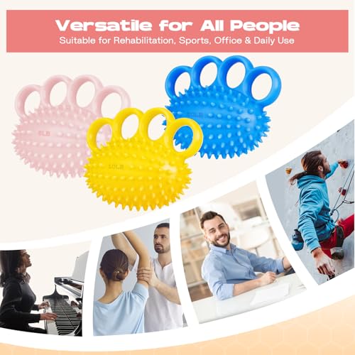 Hand Exercise Ball, Finger Therapy Ball, Grip Strengthener for Adults - Stress Relief, Massage Ball, Resistance Training for Wrist Flexibility, Hand Strengthening, Anxiety Relief - color: Yellow