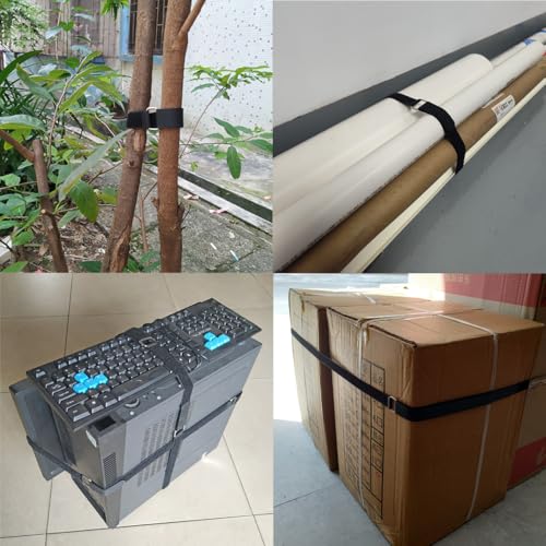 30 inch Reusable Extend Securing Strap - Fastening Cable Strap - 16 PACK Adjustable Nylon Hook and Loop Cable Tie Down Strap - size: 1 x 30 in
