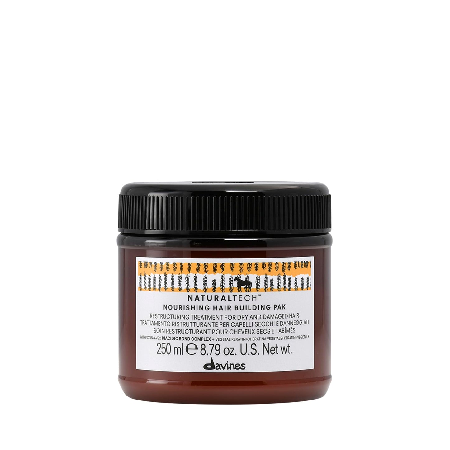 Davines Naturaltech Nourishing Hair Building Pack, Restructure The Hair Shaft While Adding Shine And Body, 8.81 Oz.