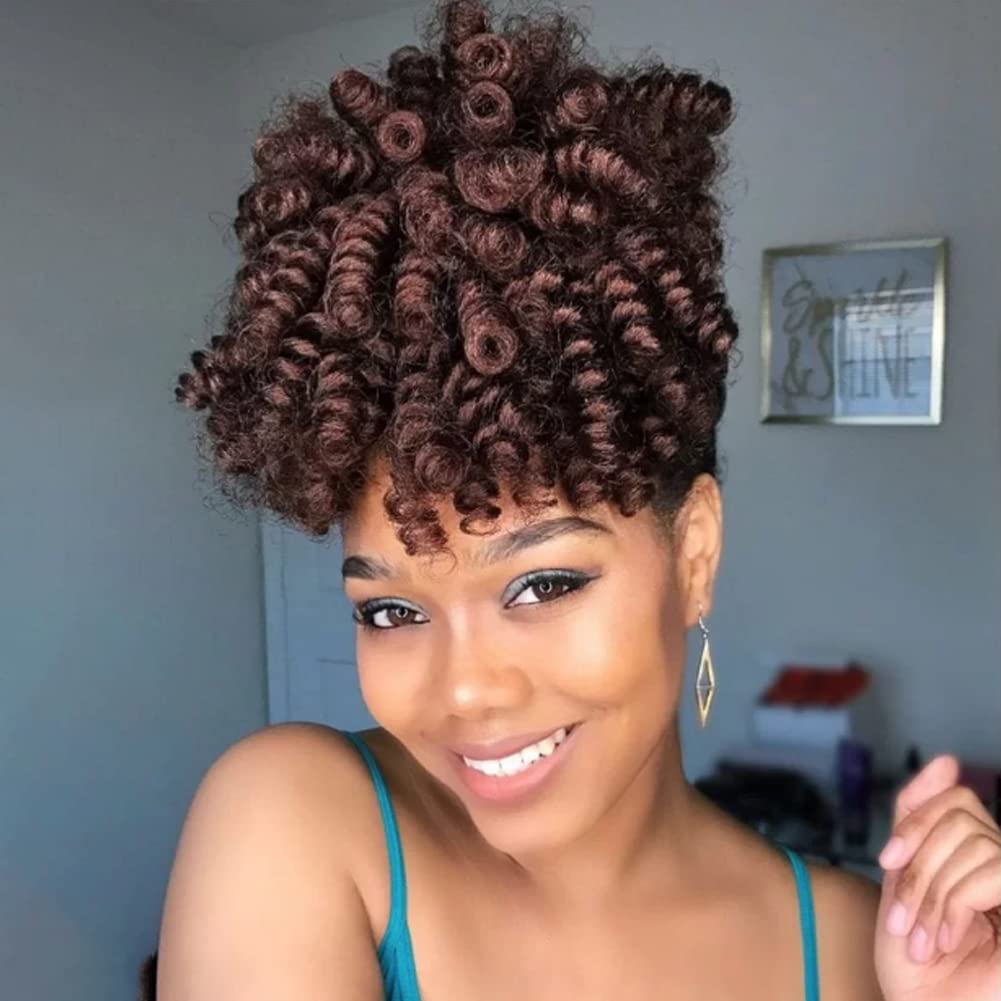 Miman 5 Packs 10 Inch Short Curly Crochet Hair For Black Women 12Mm Saniya Curls Crochet Hair Braids Bouncy Synthetic Braiding C