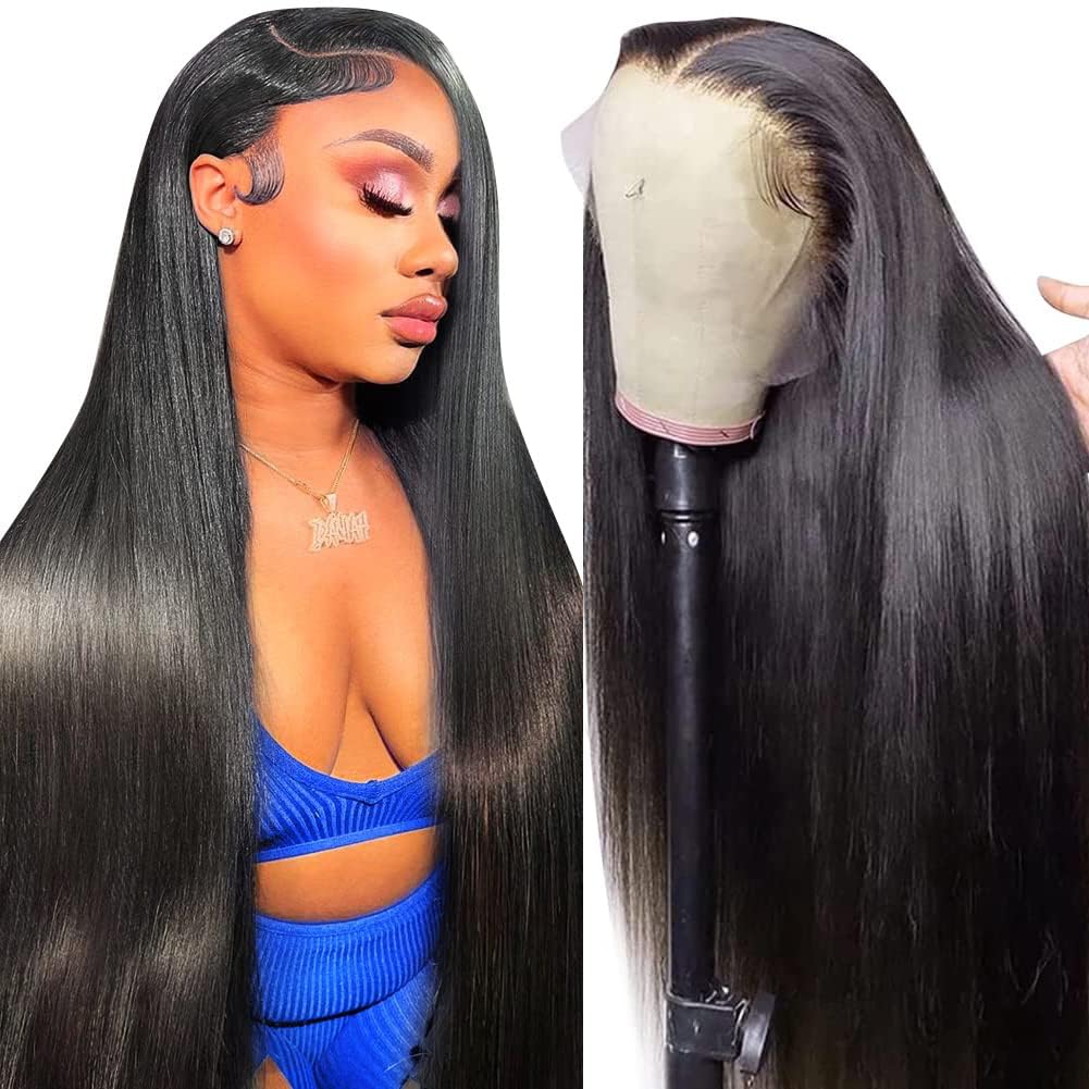 Ice Pear 13X6 Lace Front Wigs Human Hair Pre Plucked 210% Density 28 Inch Hd Straight Lace Frontal Wigs For Black Women Glueless