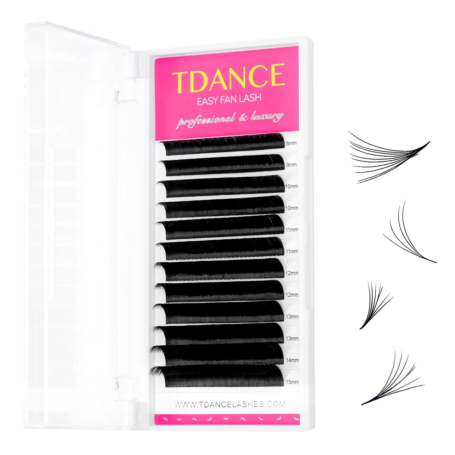 Tdance Easy Fan Lash Extensions Rapid Blooming B Curl Volume Eyelash Extensions 0.05Mm Thickness 8-15Mm Easy Fan Volume Lashes S