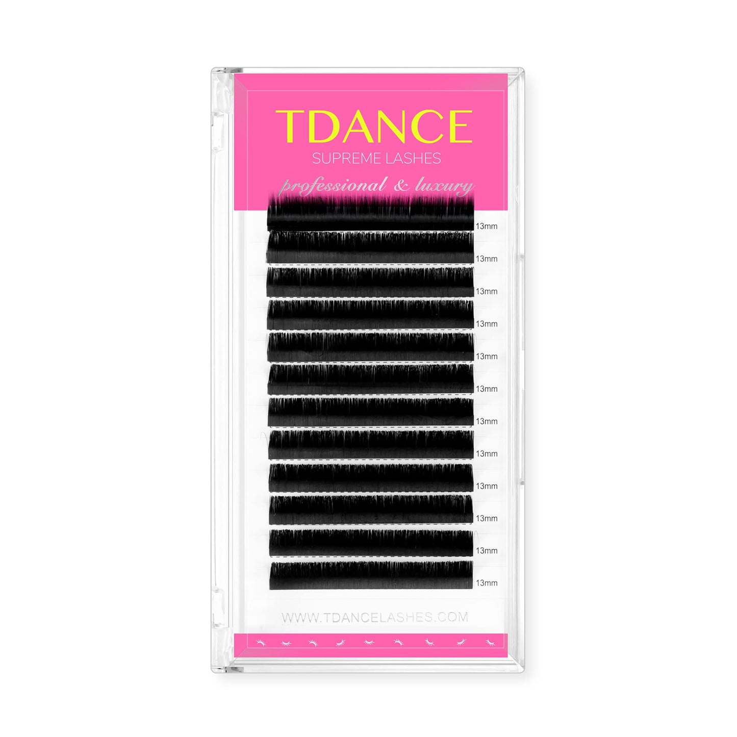 Tdance Premium C Curl 15Mm Semi Permanent Individual Eyelash Extensions 0.18Mm Thickness False Mink Silk Classic Lashes Extensio