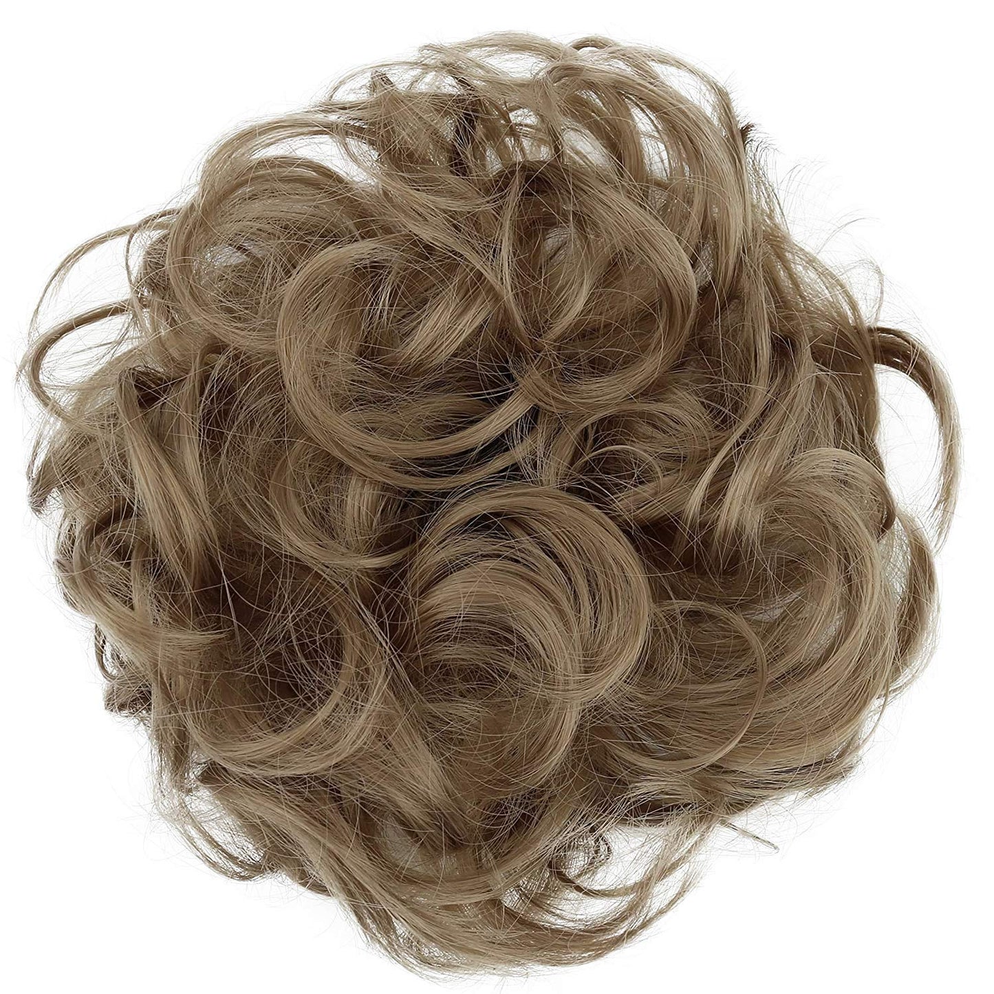 Caisha Messy Scrunchie Bun Voluminous Wavy Hairpiece Heat-Resistant Synthetic Fibres Brunette G12A