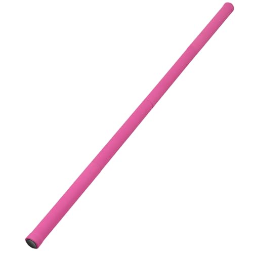 Yoga Stick Sturdy Steel, 5 Ft Adjustable Stretching Stick for Mobility, Flexibility and Balance, Versatile Exercise Stick with Non-Slip Ends and Foam Handles for Fitness, and Posture - color: pink