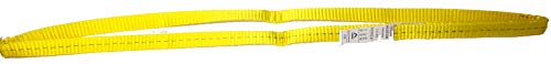 Everest C1150 1" x 3' Flat Endless Sling Yellow Lifting Sling for Construction, Lifting, Moving, Hoisting - Strap Heavy Duty - 1-Pack 3200lbs WLL