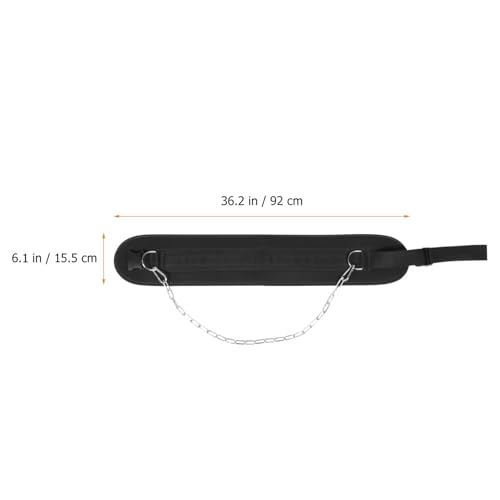Toyvian Weighted Chain Waist Belt for Men Resistance Training Equipment for Bodybuilding Adjustable Thick Buckle for Dips and Pull-ups Comfortable Elastic for Shoulder and Back
