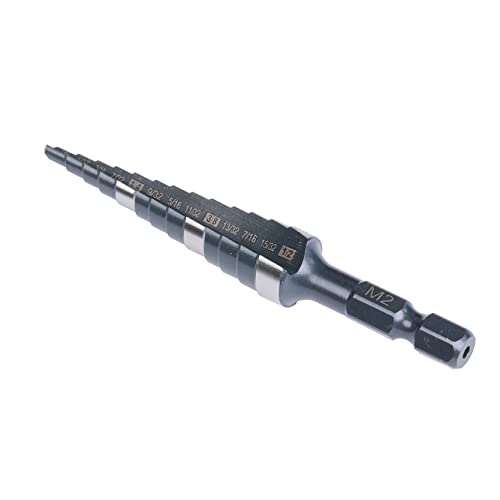 1/8"-1/2" Quick Change M2 Step Drill Bit Unibit Hole Drilling - size: 1/8" - 1/2"