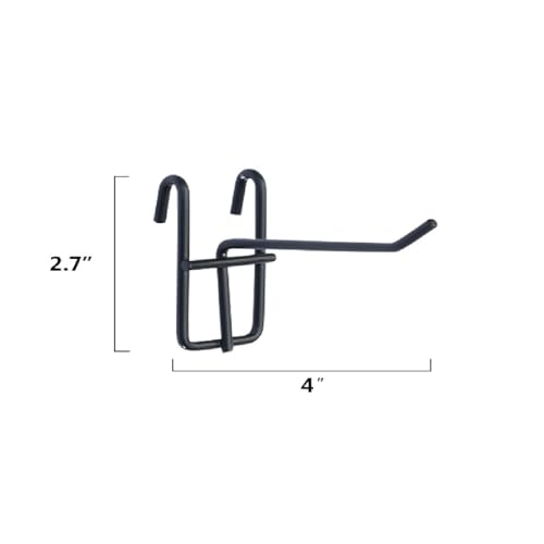 NectaCol 40 Packs 4" Metal Grid Wall Hooks, Standard Gridwall Panel Hooks are for Gridwall Panels Display, Black - size: 4 Inch
