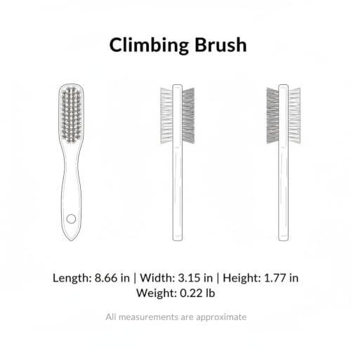 Climbing Brush with Boar Bristles and Beech Wood Handle for Chalk Removal (1 PC)