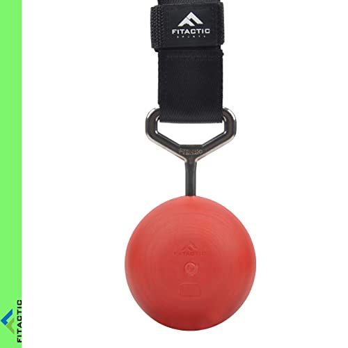 Rock Climbing Solid Training Cannonball Bomb Power Pull Up Ball Hold Grips for Straps for Finger, Forearm, Biceps, Back Muscles - color: Red (3")