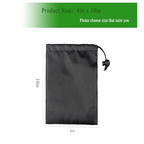 6-Pack Nylon Drawstring Bags with Toggle Closure - Multi-Size Cinch Sack Set for Travel Luggage Organization, Gym Gear, Shoe Storage, and Folding Blind Cane Pouch - Ditty Bags (6 x 10 Inch) - size: 6 x 10 Inch