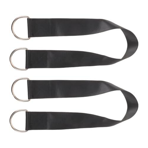 CLISPEED 2pcs Dumbbell and Barbell Loading Straps Heavy Duty Nylon Weight Plate Holder Straps for Squats Support Secure Attachment for Longer Weight Lifting Sessions