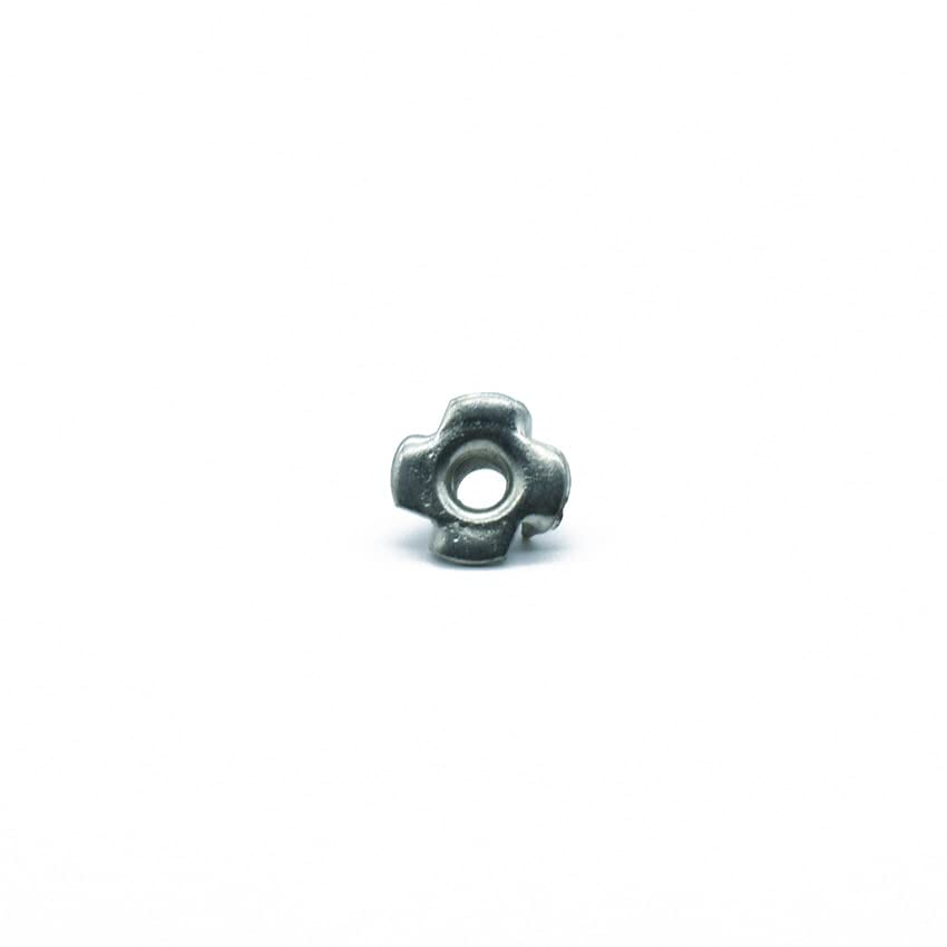 90PCS/Set T-Nuts Four Pronged T Nut M3 M4 M5 M6 M8 for Wood, Rock Climbing Holds, Cabinetry, with Storage Box, Zinc Plated Steel