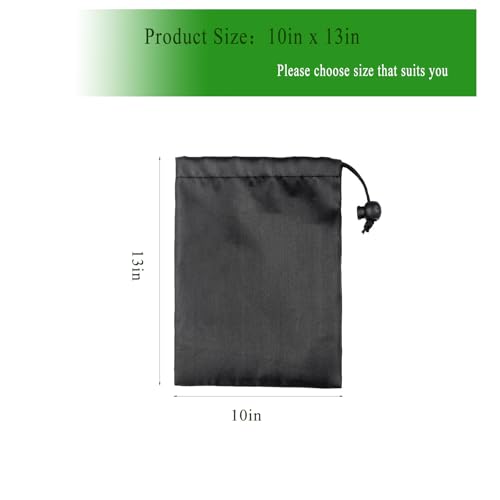 6-Pack Nylon Drawstring Bags with Toggle Closure - Multi-Size Cinch Sack Set for Travel Luggage Organization, Gym Gear, Shoe Storage, and Folding Blind Cane Pouch - Ditty Bags (10 x 13 Inch) - size: 10 x 13 Inch