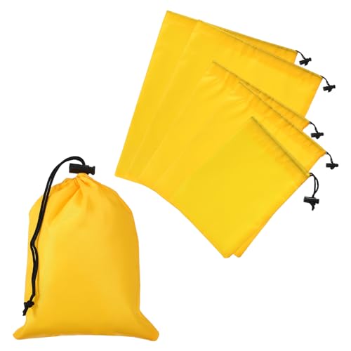 Drawstring Bag with Toggle, Stuff Sack String Waterproof Travel Storage Bags Cinch Stuff Pouch -Fitting for Yoga - color: Yellow