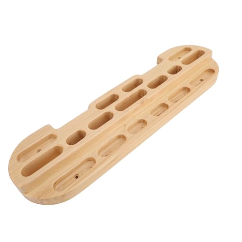 SUNGOOYUE Climbing Fingerboard, Wooden Hangboard with Varying Length and Depth Finger Holes for Rock Climbing Training, Portable Pull Up Bar Grip Strengthener for Enthusiasts