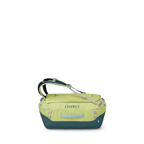 Osprey Transporter Lightweight Travel Duffel Bag - Extra Large Water Resistant Durable Gear Bag for Men and Women - color: Glow Dew-torrent Blue, style: 40l