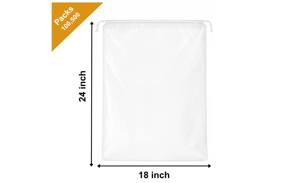 InfinitePack Large Transparent Shoe Bags for Travel, Portable Shoe Bags, Shoes Pouch Storage Organizer with Drawstring for Men & Women aClear Window Shoes Pouch with Rope - size: 8"x10"(100pcs)