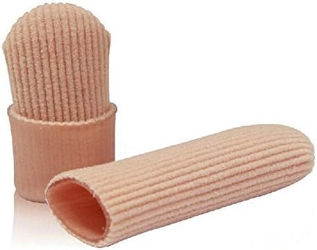 SOHLER 6 Packs Closed Toe Caps Finger Covers Sleeve Protectors, Elastic Fabric Lined with Soft Gel (Large) - size: Large