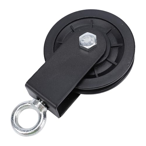Asixxsix Pulley Wheel, 360 Degree Rotation Silent Bearings 200 Kg Load Capacity Gym Pulley, ABS Alloy Cable with Metal Bracket for Home Gym DIY System Cable Machine Tricep Bicep