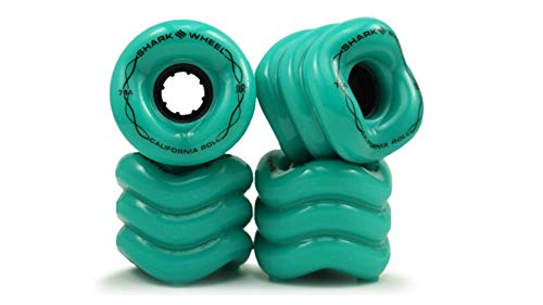 Shark Wheel 60 mm 78a Skateboard Wheels | California Roll | 4-Pack - color: Turquoise