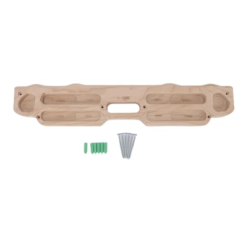 Pomya Finger Strength Training Board for Climbing | Solid Wood Hangboard with Mounting Kit, Bouldering Board for Home Gym Pull Up Bar