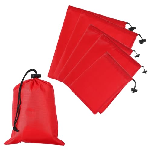 Drawstring Bag with Toggle, Stuff Sack String Waterproof Travel Storage Bags Cinch Stuff Pouch -Fitting for Yoga - color: Red