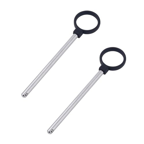 2pcs Ring Shaped Weight Stack Pin, 3/8 Inch Diameter Drop Set Pins Gym 4.4 Inch Gym Cable Machine Pins for Weight Stack Carbon Steel Loading Pin for Weight Plates Stack Extender Pin for Home Gym