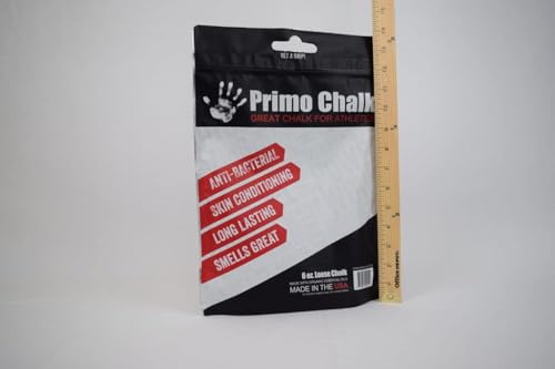 Primo Chalk Resealable Bag: Loose Chalk for Weightlifting, Rock Climbing, & Gymnastics, Made in The USA, Chalk Ball Refill for Superior Grip - size: 6 oz.