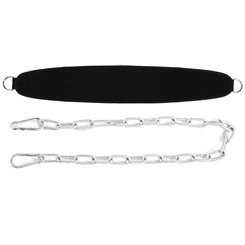 Professional Dip Belt with Iron Chain, Weight Lifting Belt for Pull Ups and Dips, Heavy - Duty Oxford Cloth Bodybuilding Belt with Contoured Back Support for Gym and