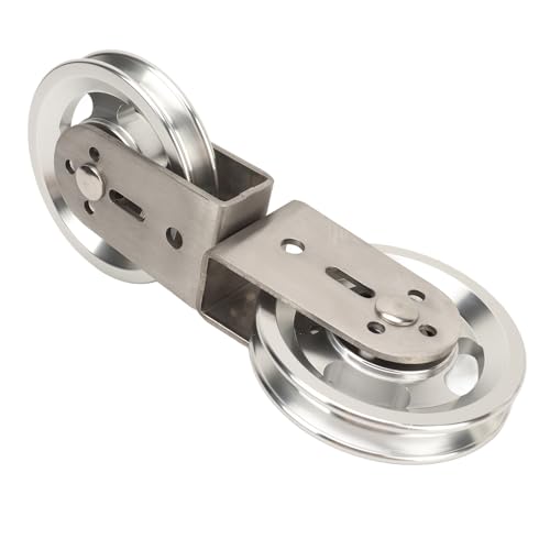 Cable Pulley System, Two Way Pulley Block, Stainless Steel Silent Bearing, Suitable for pulldown attachments on Home Fitness Equipment. - size: Aluminium