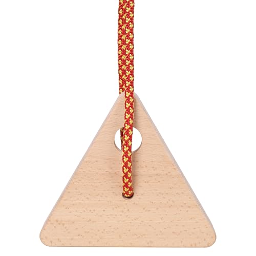 Portable Hangboard Rock Climbing, 2 pack Triangular Wooden Climbing Fingerboard with 3 Multi-Depth Pockets, Finger Strength, Arm Workout & Pull-up Training