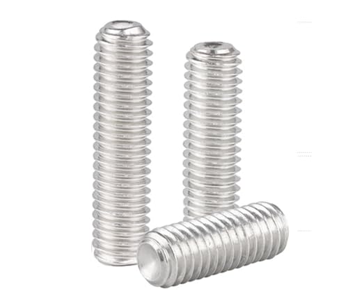 50Pcs M3-0.5 x 3mm Hex Socket Set Grub Screws,Headless Cup Point,Flat Point Grub Bolt,Internal Hex Drive,304 Stainless Steel,Headless Concave End,Metric External Thread,for Towel Rack Door Knob - size: M3-0.5 x 3mm(50)