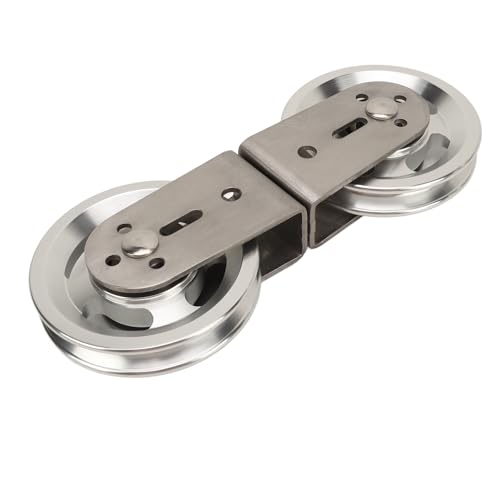 Cable Pulley System, Two Way Pulley Block, Stainless Steel Silent Bearing, Suitable for pulldown attachments on Home Fitness Equipment. - size: Aluminium