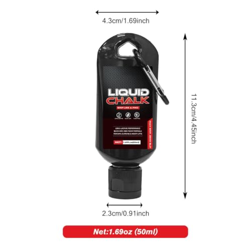 Chalk Liquid 50ml Anti-Slip Lifting Supplies | Rock Climbing Chalk for Men Women Powerlifters Weightlifters Athletes Gymnasts Trainers Competitors Gym Studio Bouldering