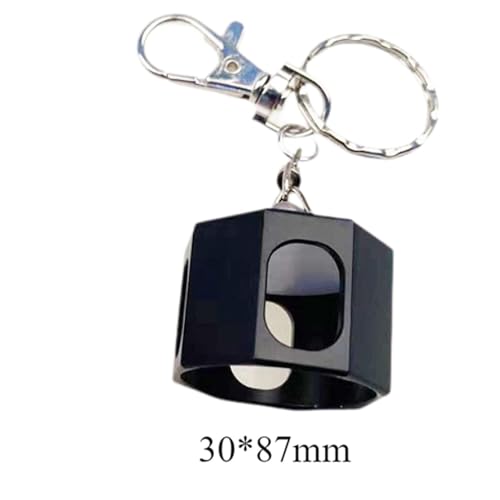 Pool Cue Chalk Holder Chalk Case with Keychain Lightweight Compact Practical Tool Chalk Boxes Chalk Pocket for Games Snooker - color: Black