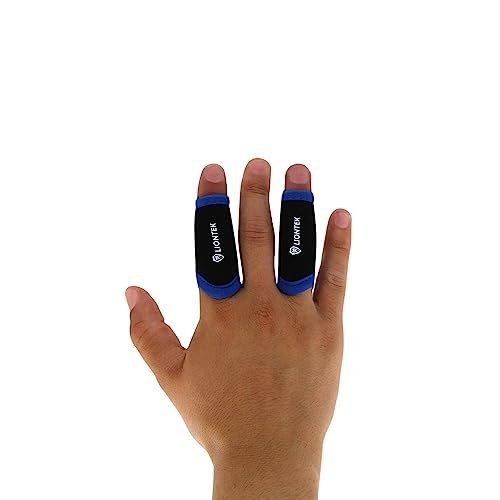 LIONTEK Single Finger Sleeve Pair - Sports Compression Finger Sleeve for BJJ, MMA, Basketball, Weight Lifting, and More - size: Small