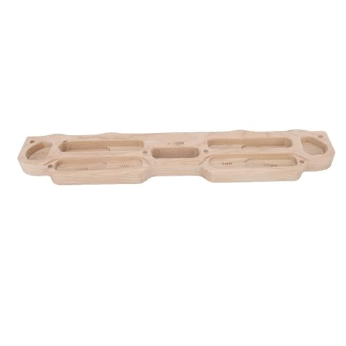 Alomejor Rock Climbing Training Hangboard Solid Wood Fingerboard with Mounting Kit for Home Gym Doorway Pull Up Strength Training 21.65x3.94x1.97in